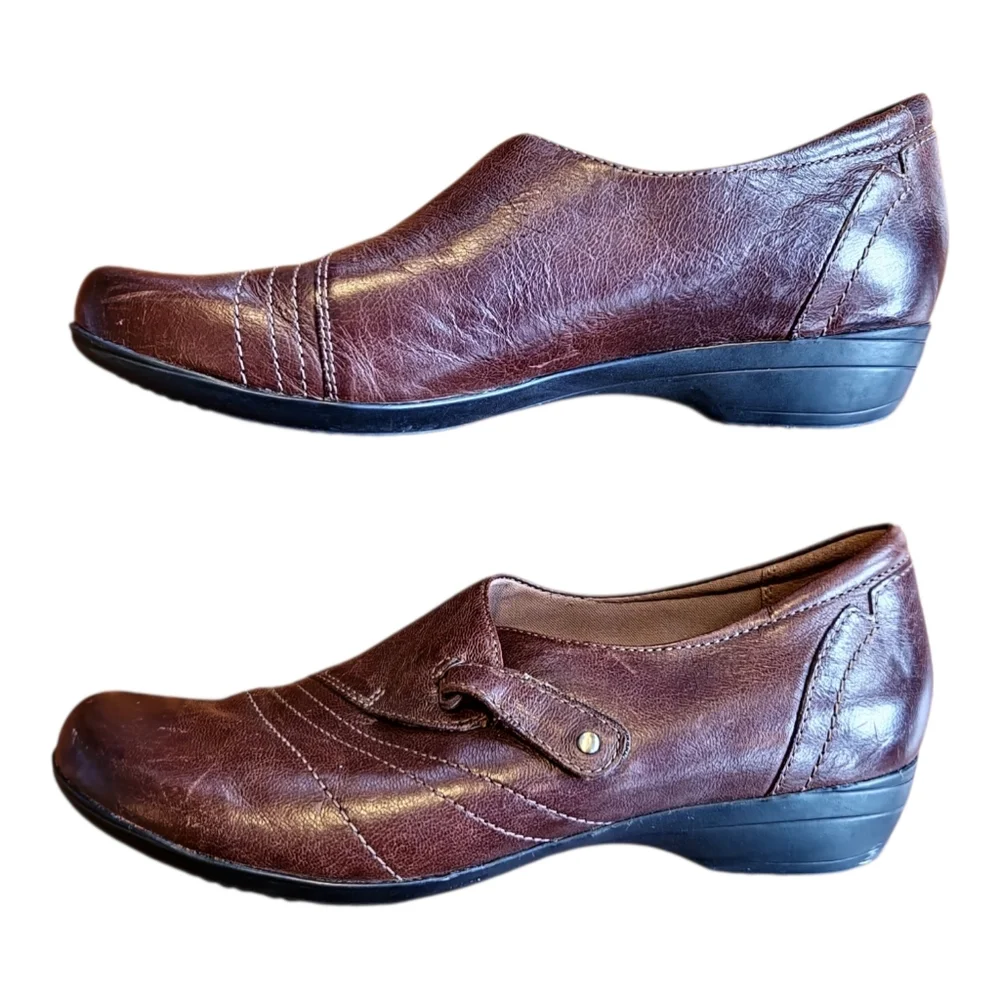Dansko Brown Franny leather loafers.‎ Size 39 8.5 9 Slip On Comfort Office